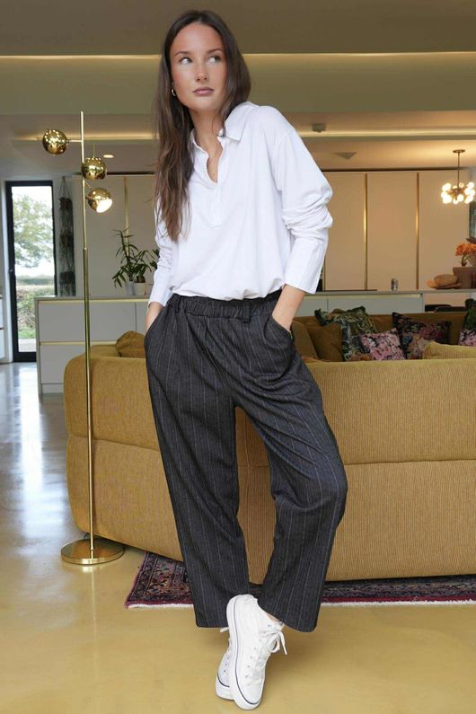 Wall Street Stretch Herringbone City Pant Black /40 =